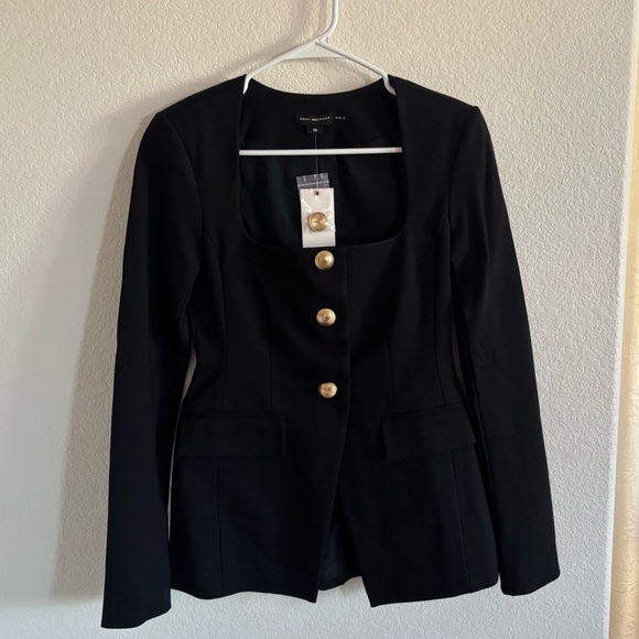 Good American - Soft Stretch Ponte Sculpted Blazer - Picture 3 of 5